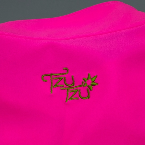 Tzu Tzu Women's Multicolor Made In USA Dress, Size M Bright Pink 80s Style - Picture 6 of 7